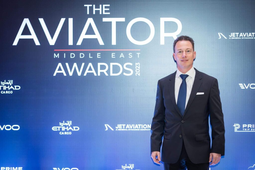 Robert Plhak at The Aviation Middle East Awards