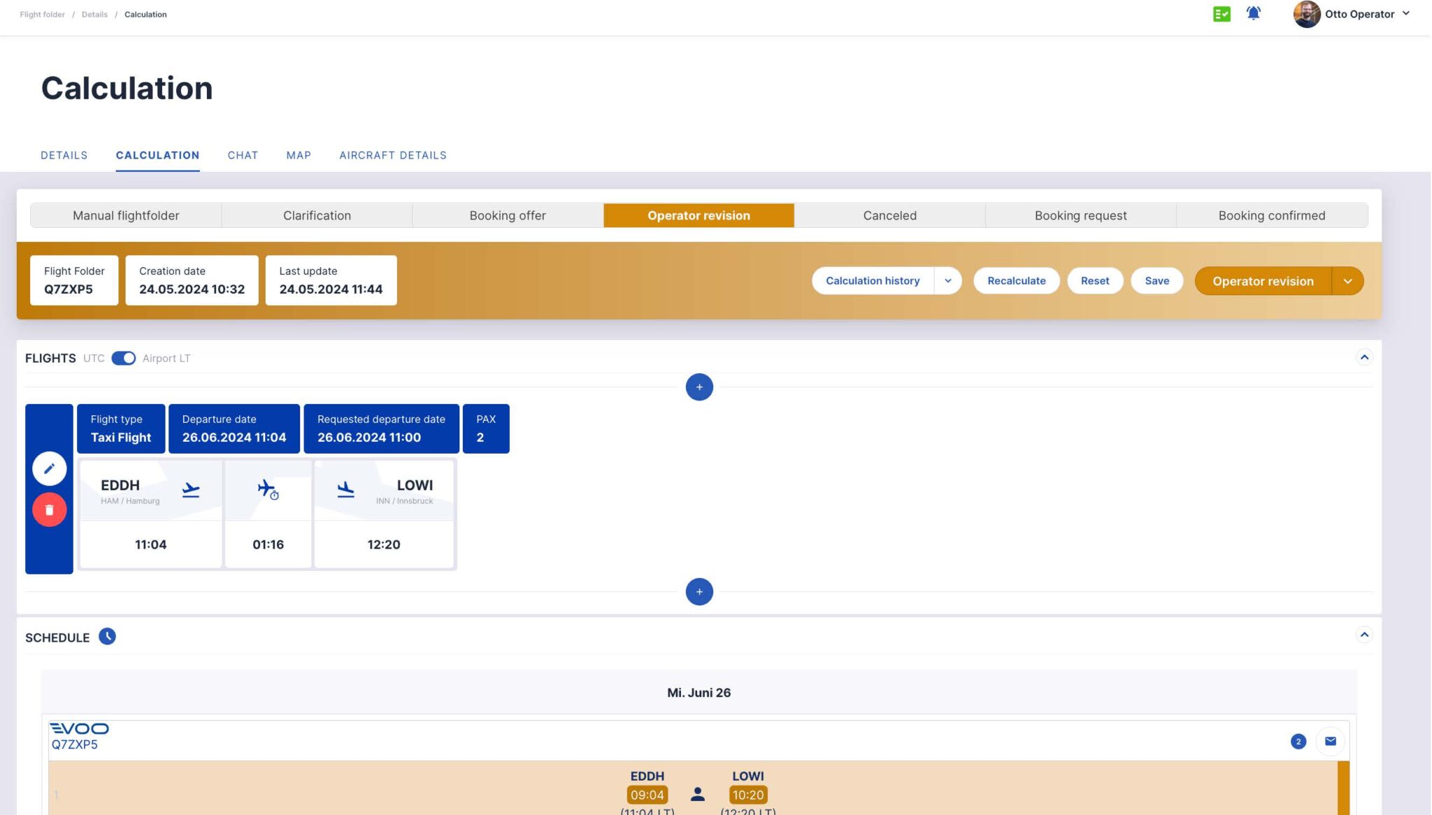 UI Handling flight folder Product Updates - editing legs in flightfolder